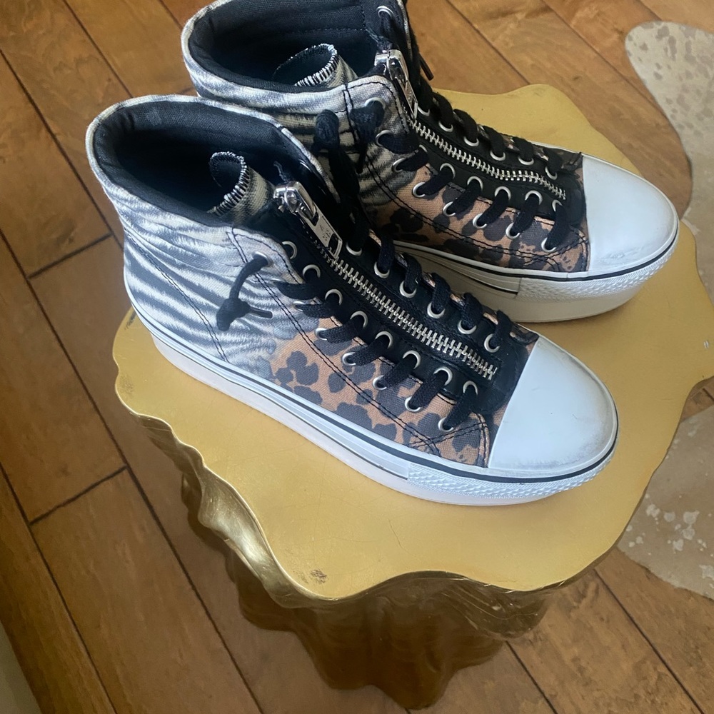 Platform Animal Print Ash Sneaker